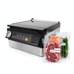 Sellador al Vacío de Cámara -98KPA + Etiquetas Bluetooth para Trazabilidad, Doble Sellado, Perfecto para Carnes, Sopas, Líquidos, Empaque al Vacío de Alimentos - Product Image 1