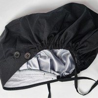 Gorro de Enfermera a Rayas con Diseño de Dibujos Animados para Mujer, Forro de Satén Suave, Material de Poliéster/Algodón para Uso en Enfermería, Todas las Temporadas