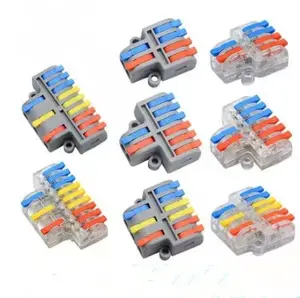 Insulated Pressing Type Electrical Terminal Connectors Quick Wire Connection 2 In 6 Out push-in wire connectors for efficient