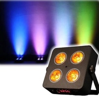 Projecteur PAR DMX sans fil à batterie 4x18W RGBWA+UV 6-en-1 avec 5000mAh, 7,5 heures d'autonomie et contrôle par application