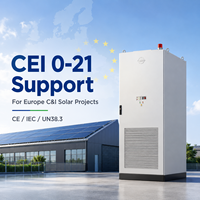 Armoire de stockage d'énergie tout-en-un à refroidissement liquide 125 kW 261 kWh LiFePO4 hors réseau C&I CE CEI 0-21 pour les installateurs solaires photovoltaïques européens