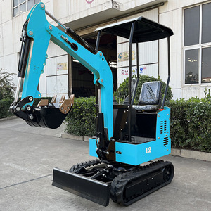 Mini-excavatrice sur chenilles de 12 tonnes, couleur bleue, pour travaux de construction et de dragage - Product Image 1