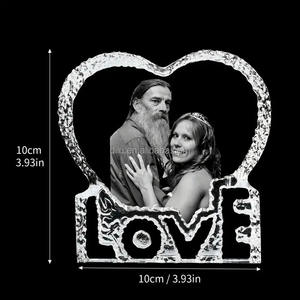 प्यार के लिए क्रिस्टल कस्टम फोटो 3 डी क्रिस्टल फ्रेम प्यार के लिए क्रिस्टल फ्रेम - Product Image 4