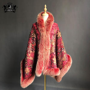 2021 Hochwertiger Flauschiger Echter Kaschmir-Umhang Winter Warmer Modischer Luxus-Damenschal Pelzschal - Product Image 2