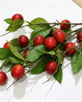 Vente en gros de branche de prune artificielle décorative de 85 cm, faux fruit pour la décoration de la maison, des mariages et des vases, personnalisation possible