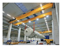 Pont roulant à double poutre de style européen Yiteng, palan électrique 40 tonnes, hauteur de levage 20m, portée 10m, roulement moteur, fabriqué au Shandong