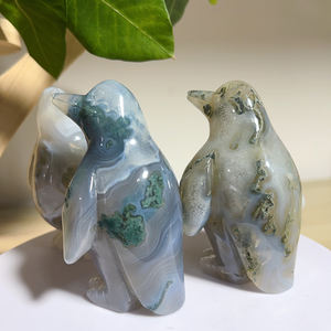 Cristal naturel En Gros En Vrac Artisanat Agate Pingouin Sculpture Pour Esprit Souvenirs De Guérison Cadeau - Product Image 2