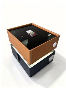 Wireless charging nightstand RGB light strip <b>bedside</b> <b>table</b> Modern minimalist metal nightstand - Product Image 2