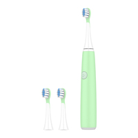 Nouvelle conception de brosse à dents électrique sonique rechargeable pour enfants Bs52 avec capteur de pression, nettoyage des dents, 3 modes réglables
