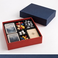 Boîte de jeu de société rectangulaire en carton rigide FOVAIRE avec couvercle et base, impression personnalisée, pour l'affichage de jeux de cartes de table en famille