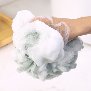 Bath Flower Bath Ball Grayish Blue Matcha Green Soft Mesh Shower <b>Sponge</b> For Home <b>Bathing</b> Use - Product Image 4