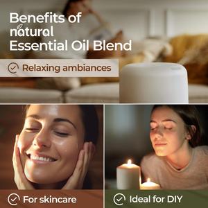 Diffuseur d'huiles essentielles 100% naturelles et biologiques, mélange d'aromathérapie à la lavande et au bois de santal <span class=keywords><strong>pour</strong></span> la relaxation, le soulagement du stress et l'amélioration du sommeil - Product Image 4