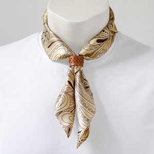 Sciarpa da uomo in raso di seta lucido, foulard di design con motivo Paisley, bandana da collo in raso di seta, bandane personalizzate per capelli e testa - Product Image 3