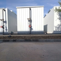Station de traitement des eaux usées mobiles conteneurisée 50-300 m³/jour avec pompe et moteur contrôlés par PLC et médias pour les eaux usées d'abattoir