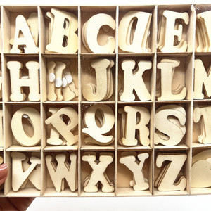White Unfinished Wood Letters, 4 Inch Wooden Letters For Crafts, Alphabet Marquee Letters For Wedding Birthday Party Wall Decor (Letter T - View #9