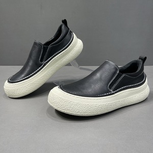 Mocasines de Diseño de Lujo para <span class=keywords><strong>Hombre</strong></span>, con Suela Gruesa de Goma, Forro de Piel de Cerdo y Decoración con Hilo Cosido - Product Image 2