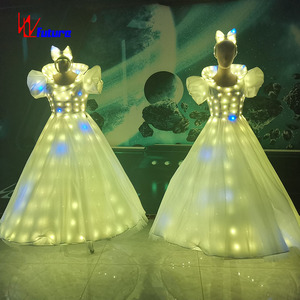 Elsa brillante principessa ha portato la luce Costume bianco 1 pezzo <span class=keywords><strong>abito</strong></span> da ballo per ragazze e adulti per feste <span class=keywords><strong>di</strong></span> compleanno - Product Image 6