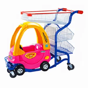 RH-SK07 1300*560*1070mm high quality supermarket fun baby toy car kids shopping trolley