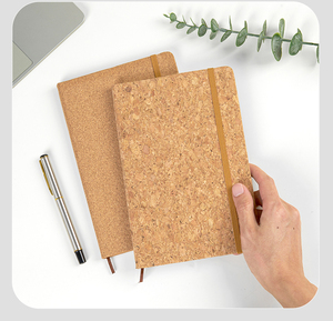 Liniertes Notizbuch aus Kork in den Größen A6, A5, B5 mit Holz-Lederband, Planer, personalisierbares Notizbuch - Product Image 5