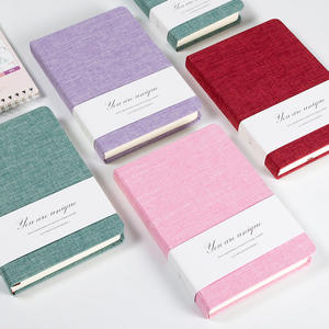 Carnet de notes, journal, planificateur personnalisé en tissu de lin, couverture rigide, pages intérieures vierges, quadrillage, 80, 100, 120, 160 feuilles - Product Image 4