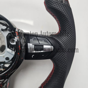 พวงมาลัยรถยนต์ BMW ซีรีส์ 3 ซีรีส์ 5 รุ่น F10 F20 F30 F90 F01 F02 ทำจากคาร์บอนไฟเบอร์คุณภาพสูงแบบเจาะรู  ขายดี - Product Image 6