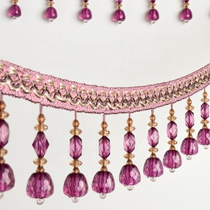 Nappa per tende da 12m con perline a forma di diamante in cristallo e pizzo, accessori decorativi europei per bordi di tavoli, disponibile in magazzino - Product Image 5