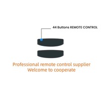 Prix Spécial Clavier Complet Double Face 44 Boutons Télécommande Noire Compatible avec TV/Boîtier Android/Projecteur