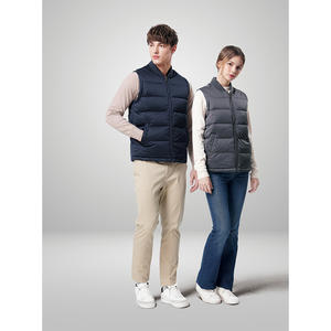 เสื้อกั๊กขนเป็ดตราแบรนด์เกาหลี, MK-762โลโก้ที่กำหนดเองน้ำหนักเบาเสื้อดาวน์ขนเป็ดสไตล์ตะวันออก100% ทำจากโพลีเอสเตอร์ - Product Image 3