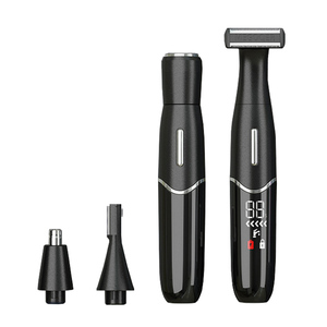 Rasoir professionnel pour hommes, 4 en 1, rechargeable, <span class=keywords><strong>tondeuse</strong></span> électrique pour nez et oreilles, sans douleur - Product Image 1