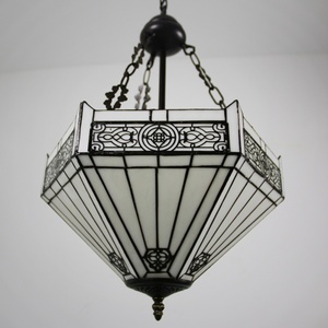 LongHuiJing High End Quality Brass Finish Tiffany Style <b>LED</b> Pendant Table Lamp 36.7Inch Height 360 Beam Angle E26 Middle - Product Image 6