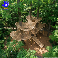Équipement de parc d'aventure extérieur personnalisé avec filet de cordes, structures d'escalade, solution de projet clé en main