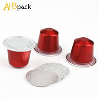 Capsule de café Nespresso vide en aluminium de 37 mm avec couvercles, prix de référence FOB