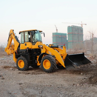 ASV Euro 5 EPA Bersertifikat Diesel 4WD Wheel Loader Backhoe Loader CE Hidrolik Retroexcavator Perawatan Jalan Pertanian