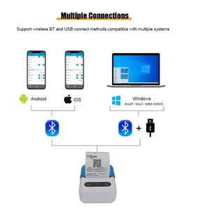 BT-583 phổ biến nhất Mini 58 Mét Bluetooth xách tay Máy in nhiệt Kết nối Ipad để máy in - Product Image 2
