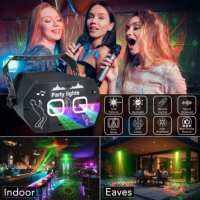 Lumières de fête DJ Disco, laser nordique et LED RGB, mode automatique activé par le son, télécommande, intérieur, karaoké, club, KTV, CRI élevé 95 | YSH