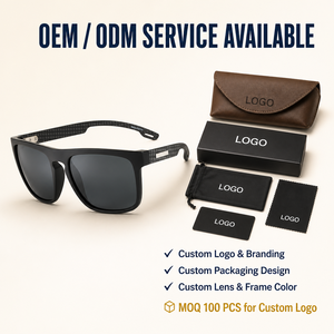 Lunettes de soleil carrées TR90 en fibre de carbone de haute qualité, mode sport, polarisées UV400, pour le cyclisme, la pêche, la conduite en extérieur pour hommes - Product Image 5