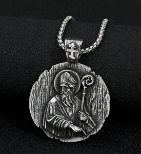 Giáo Hoàng khôn ngoan hiền triết tổng giám mục thép Titan Mặt dây chuyền của nam giới thép không gỉ Vòng cổ bán buôn DMP 125 - Product Image 2