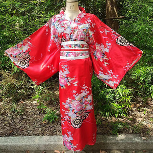 Abito Kimono Geisha per <span class=keywords><strong>Donna</strong></span>, Set Costume Tradizionale Giapponese con Ventaglio e Borsa, per Carnevale e Cosplay, in Poliestere, per Adulti - Product Image 5