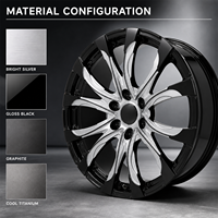 Jantes en alliage d'aluminium forgé sur mesure de 20 pouces, à multiples rayons, finition noire brillante, 5x112 5x114.3 5x120, pour voitures de sport de luxe, certifiées TUV