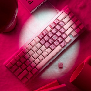Xvx flutterbloom Bàn phím cơ chơi game OEM với keycaps màu hồng bố trí 21 phím tất cả các phương pháp in ấn MX Switch IMD - Product Image 1