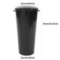 Seau en plastique noir pour le lavage des cheveux Récipient d'eau Baquet de shampooing pour salon à usage domestique