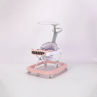 Marche-bébé 3 en 1 avec musique, lumières, hauteur réglable, marche-bébé multifonctionnel