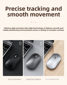เมาส์ไร้สายแบบเงียบ ชาร์จผ่าน Type-C เชื่อมต่อได้สองระบบ 2.4G/BT5.0 ปรับ DPI ได้ 3 ระดับ รับทำโลโก้ ขายส่ง สำหรับแล็ปท็อปและแท็บเล็ต - Product Image 5