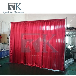 Portable Aluminum Pipe and Drape System <b>Wedding</b> Photo Booth Backdrop <b>Frame</b> with Red Cuirtains - Product Image 4