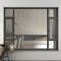 Ventanas de Triple Cristal con Certificación PHI para Casas Pasivas, Aislamiento Térmico con Argón, Valor U Bajo de 0.70, Rotura de Puente Térmico, Aleación de Ti-Mg, NFRC AAMA