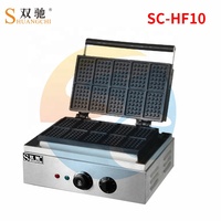 Gaufrier Rectangulaire Professionnel Électrique Antiadhésif Shuangchi 10 Gaufres Belges Machine à Snacks