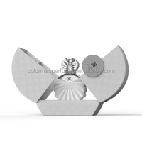 Boîte cadeau en carton à double porte personnalisée avec gaufrage pour flacon de parfum en verre de 50 ml, emballage haut de gamme pour cosmétiques, parfum de voiture |   Verre PCR à 30% |   Certifié UE