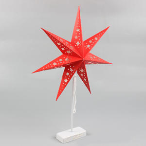 <span class=keywords><strong>Origami</strong></span> 3D Paper Star Lantern con soporte Linternas de luz LED para vacaciones de Navidad - Product Image 2