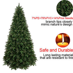   Árbol de Navidad Mixto de PVC, Árbol de Navidad Artificial de Plástico Ignífugo para Interiores - Product Image 3