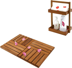 <span class=keywords><strong>Tappetino</strong></span> da bagno moderno in bambù 31,8x20 pollici, antiscivolo, ecologico, robusto, per bagno e uso esterno - Product Image 6